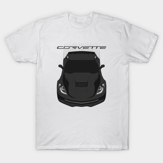 Corvette C7 - Black T-Shirt by V8social